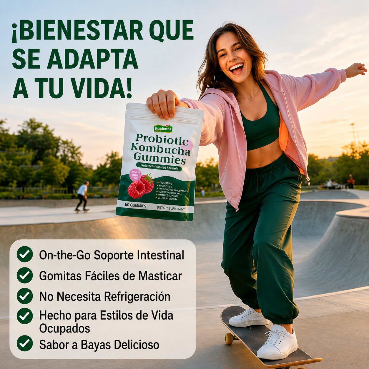 Gomitas probióticas de Kombucha